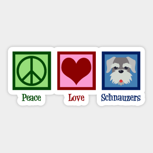 Peace Love Schnauzers Sticker